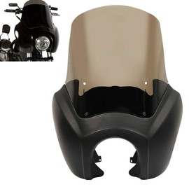 XFMT TSport Front Fairing Outer Club Warrior Quarter Fairing Windshield Kit Headlight Fairing Cover Compatible with Harley Dyna Fat Bob FXDF T-Sport