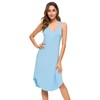 WiWi Womens Soft Pajamas Sleeveless Racerback Nightgown Full Slips Sleepshirts