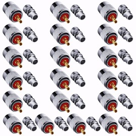 Fanbalunke PL259 Coaxial Connectors 27 Pcs PL-259 UHF Male Solder Connector Plug with Reducer, Teflon Material 50ohm for RG59 RG8 RG8x LMR400 RG213 Coaxial Cable Compatiable with Ham Radio Antenna