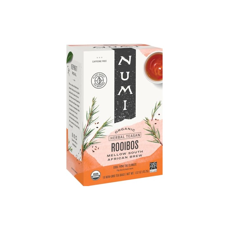Numi Organic Rooibos Tea, 18 Herbal Tea Bags