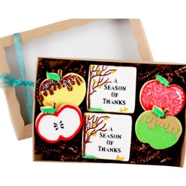 ½ Dz. “A Season of Thanks” Apple Cookie Boxed Gift Set! Thanksgiving, Fall, Apple Season, Gift! Thank you Gift!