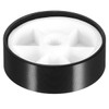 Sarini 2 Pieces Potentiometer Knob Knurled Shaft Black Aluminium Smooth