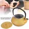10oz Gold Cast Iron Tea Kettle, Japanese Cast Iron Teapot