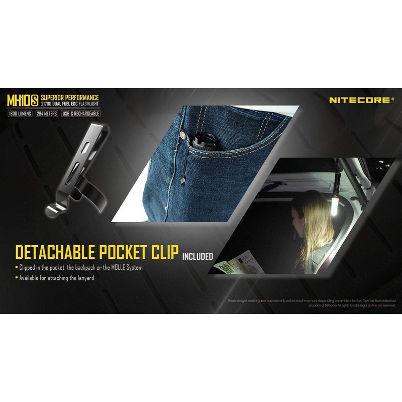 Nitecore MH10S Luminus SST-40-W USB-C Rechargeable Flashlight - 1800 Lumens