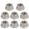 TOP-VIGOR 8Pcs M12 x 1.25mm Fine Thread Flange Nuts, 304