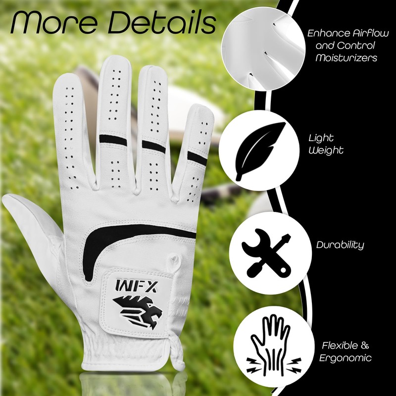 WFX Golf Glove for Golfers, Left Hand Right Premium Quality