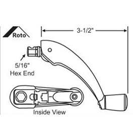 Roto Pro Drive Folding Handle White