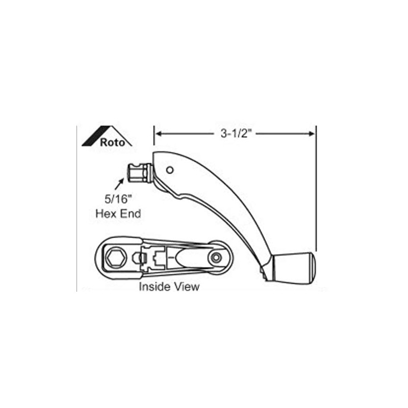 Roto Pro Drive Folding Handle White