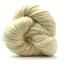 Revolution Fibers Superwash Merino Super Bulky (Chunky) Weight Yarn | 200 Grams, Approx 140 Yards, Thick Undyed White Yarn for Knitting, Crochet, Soft and Fuzzy Hank for Blankets, Sweaters, Hats