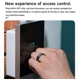 CNBRO Smart Rings for Men Women Health Ring Heart Rate Monitor Sleep Rings NFC Control Family Care Exercise Activity Tracker Pedometer Step Counter Smart Rings for Android & iOS Phones Ceramic Ring