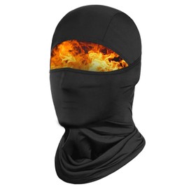 SERBSP Neck Warmer, Balaclava, Men's, Women's, Gloves, Cold Protection, Balaclava, For Winter, Fleece Lined, Thermal, Breathable, Windproof, Soft, Neck Warmer, Ski Mask, Face Warmer, Black
