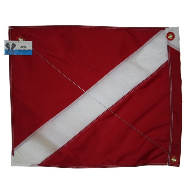 JCS Nylon Boat Dive Flag with Brass Grommets & Steel