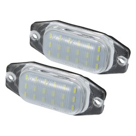 X AUTOHAUX Car 6500K White 3528SMD LED License Plate Light Assembly 8127124010 for Toyota 4Runner 1989-1992 for Lexus LX 450 1996-1998 ABS Clear (Set of 2)