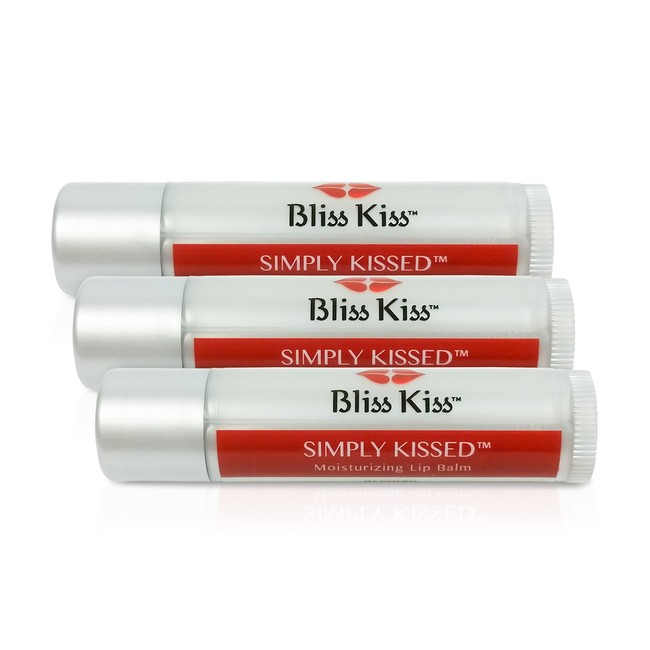 Bliss Kiss Simply Kissed Moisturizing Lip Balm - 3-Pack