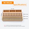 YVOKERN Leather Craft Tool Holder with 46/98 Holes,Professional Leather Punch