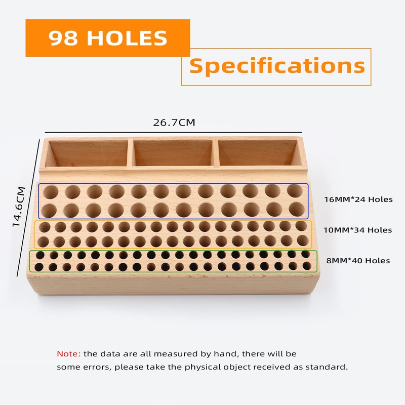YVOKERN Leather Craft Tool Holder with 46/98 Holes,Professional Leather Punch