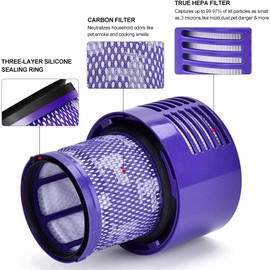 2 Pack Filters Replacement for Dyson V10 Cyclone Series, Absolute, Animal, Total Clean, SV12 - Compare to Part # 969082-01