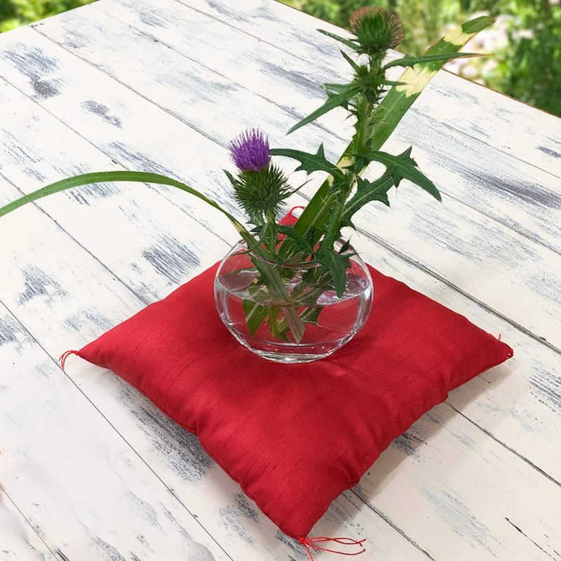 Mini Floor Cushion, Plain, Purple, L, Crystal, Good Luck, Feng