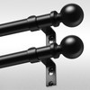 Wolistsa 2 Pack Curtain Rods 36-60 Inch, Black 1 Inch