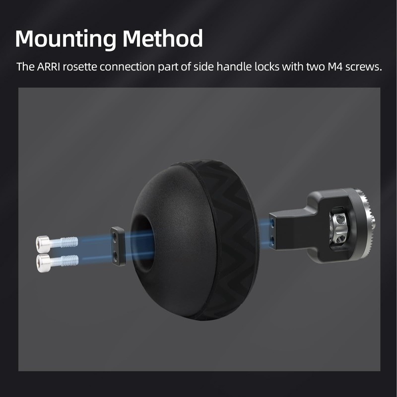 Nitze Side Handle with ARRI Rosette, Side Handle for Camera