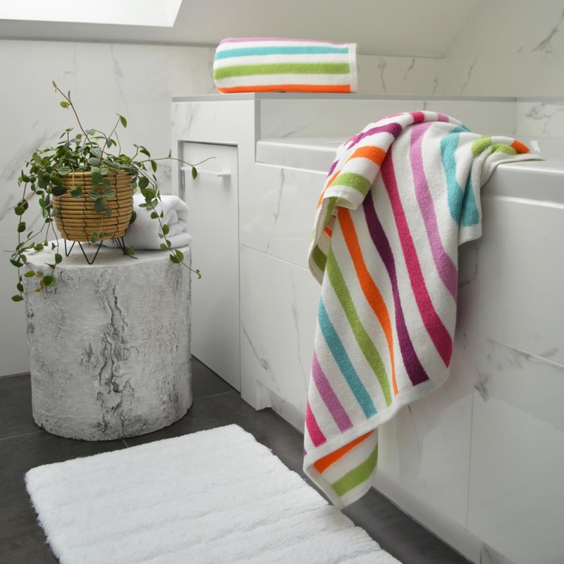 Allure Cali Multi Striped Bath Towels Pack of 2 70
