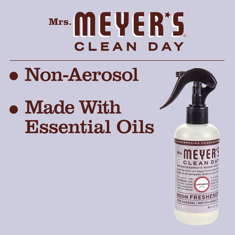 MRS. MEYER'S CLEAN DAY Lavender Air Freshener Spray for Bathrooms,