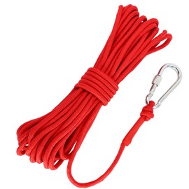 6mm Floating Climbing Rope and Tow Rope 10m Heavy Duty Marine Mooring Rope with Stainless Steel Carabiner for Kayak, Boat, Canoe, Tent Guy Ropes for Tents and Outdoor Use,High Visibility Orange