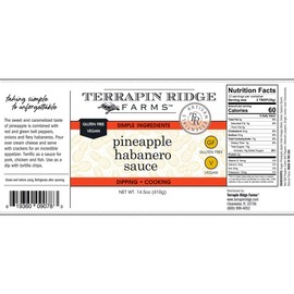 Terrapin Ridge Farms Sauce, Roasted Pineapple and Habanero, 14.5 Ounce