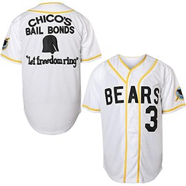 EETUG Bad News Bears Jersey #3 Kelly Leak Tanner Boyle Stitched Movie 1976 Chico's Bail Bonds Baseball Jersey S-3XL (3 Kelly Leak White,Small)