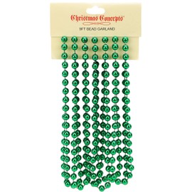 Christmas Concepts® 2.7m (9ft) Christmas Bead Chain - Christmas Bead Garlands - Christmas Decorations (Emerald Green)