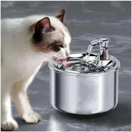 RAYPUR Drink Fountain Cat, Cat Fountain Quiet, 2L Adjustable Water Flow,Mute,Easy to Clean Water Fountain for Pet, Suitable for Small/Large Cats and Dogs