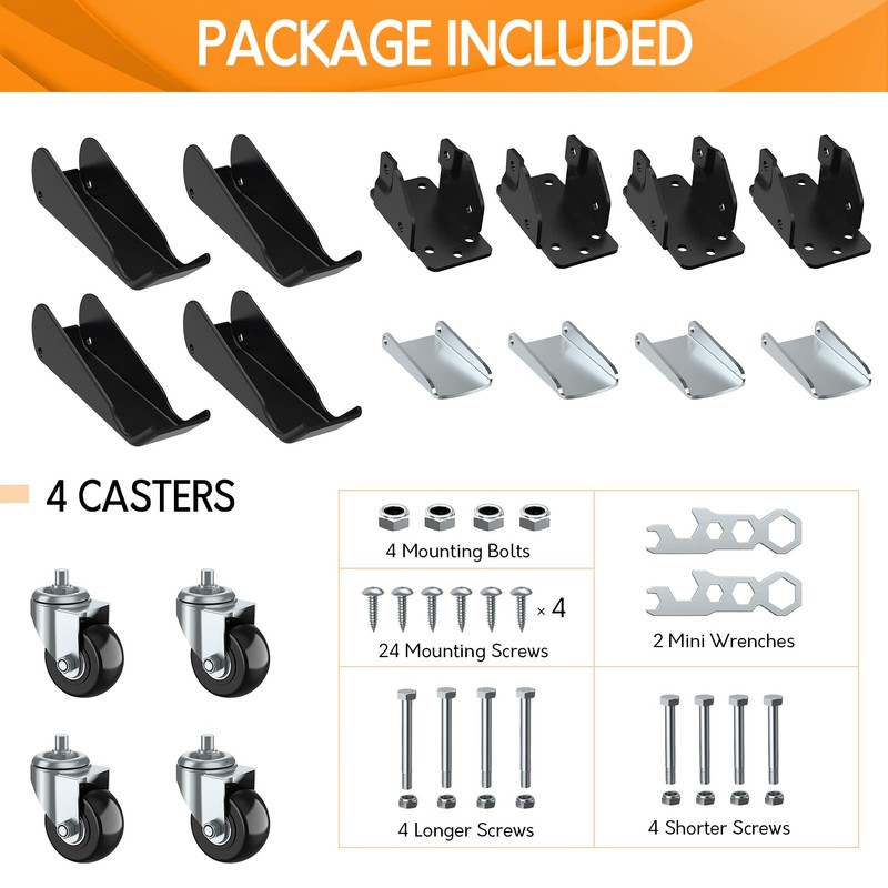 SOLEJAZZ Retractable Casters kit 720 LBS Workbench Casters Heavy Duty