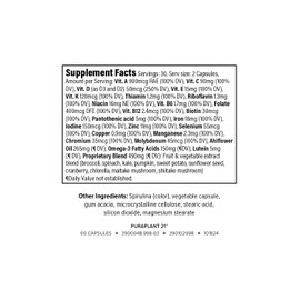 Isagenix PuraPant 21 - Advanced Plant-Based Daily Multi-Vitamin Sourced from Organic Fruits and Vegetables - 60 Capsules - 30 Servings
