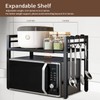 Vautrezon Microwave Oven Rack Expandable Countertop Heavy Duty Microwave Shelf