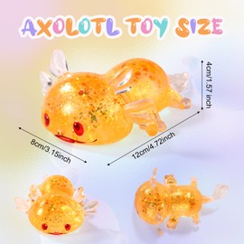 4pcs Axolotl Toy Stress Balls, Axolotl Squishy Toy Sugar Ball Axolotl Stress Ball Axolotl Squeeze Stress Toy Squishy Animal Toys for Adults Kids Soothing Gift