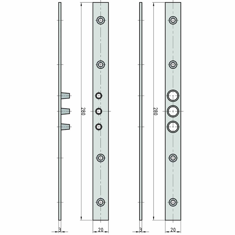 Basi® 2 Bändersic HERUNG Cord Door Lock Loose Security HINGE-SIDE