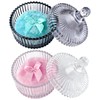 4 Pcs Large Body Powder Puff and Container Large Glass