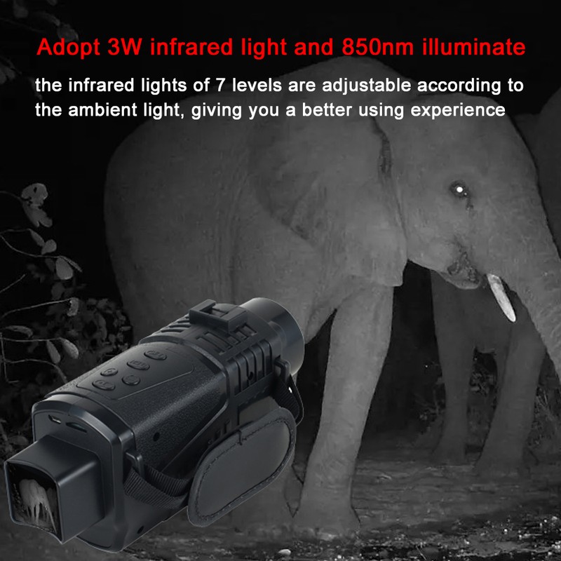 Portable Monocular Night-Visions Device Day Night Use Photo Video Playback