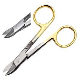 Dental Crown Collar Cutting Scissors 4.25" Curved for Thin Metal Plastic Rubber Sheet Cutting Scissors Art n Craft