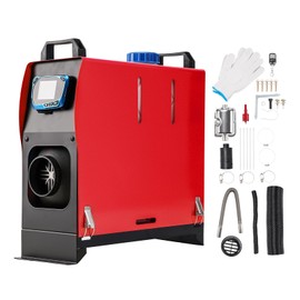 KAX 5KW 24V Air Portable Diesel Heater All-in-One Fast Heating Parking Heater w/LCD Switch For Truck, Boat, Car Trailer, Motorhomes, Touring Car, Campervans (1 Holes)