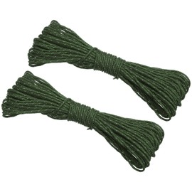 PATIKIL 65ft Reflective Guyline Camping Paracord Set of 2 2mm Tent Cord Guyline Rope Nylon Paracord Rope for Camping Tent Tarp Hiking Green (20M)