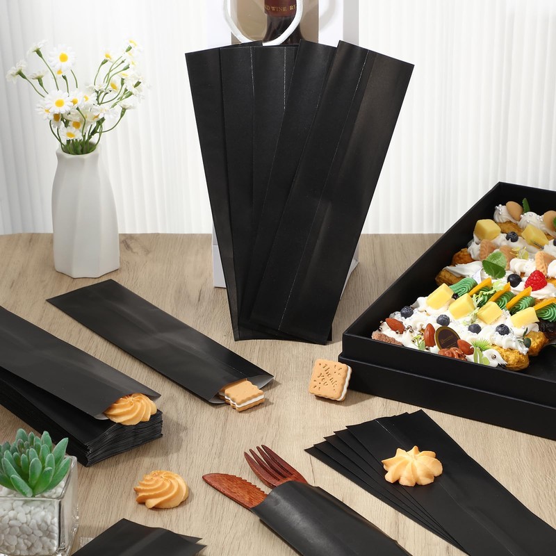 Geelin 500 Pcs Paper Silverware Bags 10" x 2-3/4" Kraft