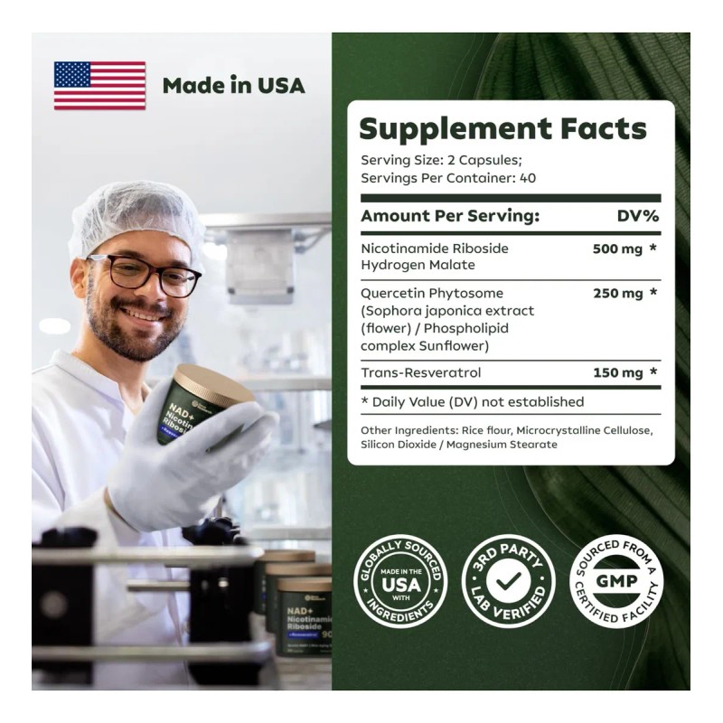 Nr + Resveratrol + Quercetina 80 Capsula Original