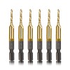 DKIBBITH 6-pc Metric M3 Combination Drill Tap Bit Set, M3*0.5