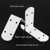 MOOCHE 4 Stück L Edelstahl Bracket, Heavy Duty Corner Brace