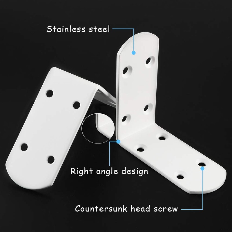 MOOCHE 4 Stück L Edelstahl Bracket, Heavy Duty Corner Brace