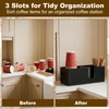 Fiwochic 2 Pcs Acrylic Coffee Cup Holder with 3 Compartments