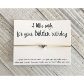 Happy golden Birthday wish bracelet golden birthday bracelet wish bracelet gift