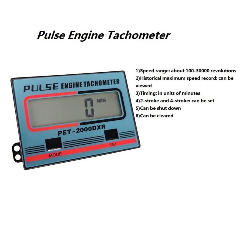 Gexmil Handheld Digital Induction Chainsaw Tachometer, 2 Stroke 4 Stroke