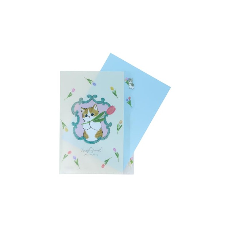 Sunstar Stationery mofusand Clear File, 5 Pockets, White S2139324